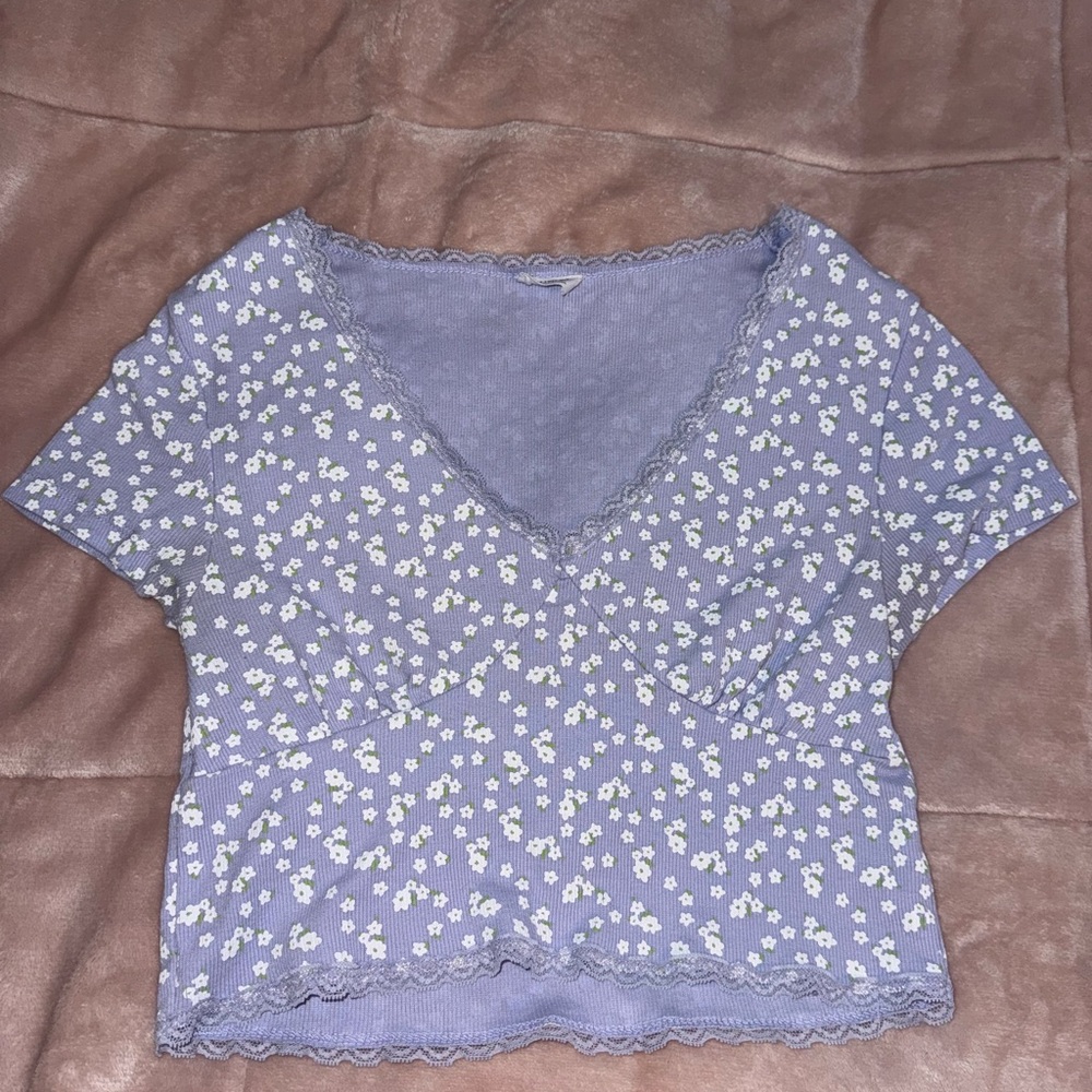 Cotton On Lavender Floral Lace Blouse